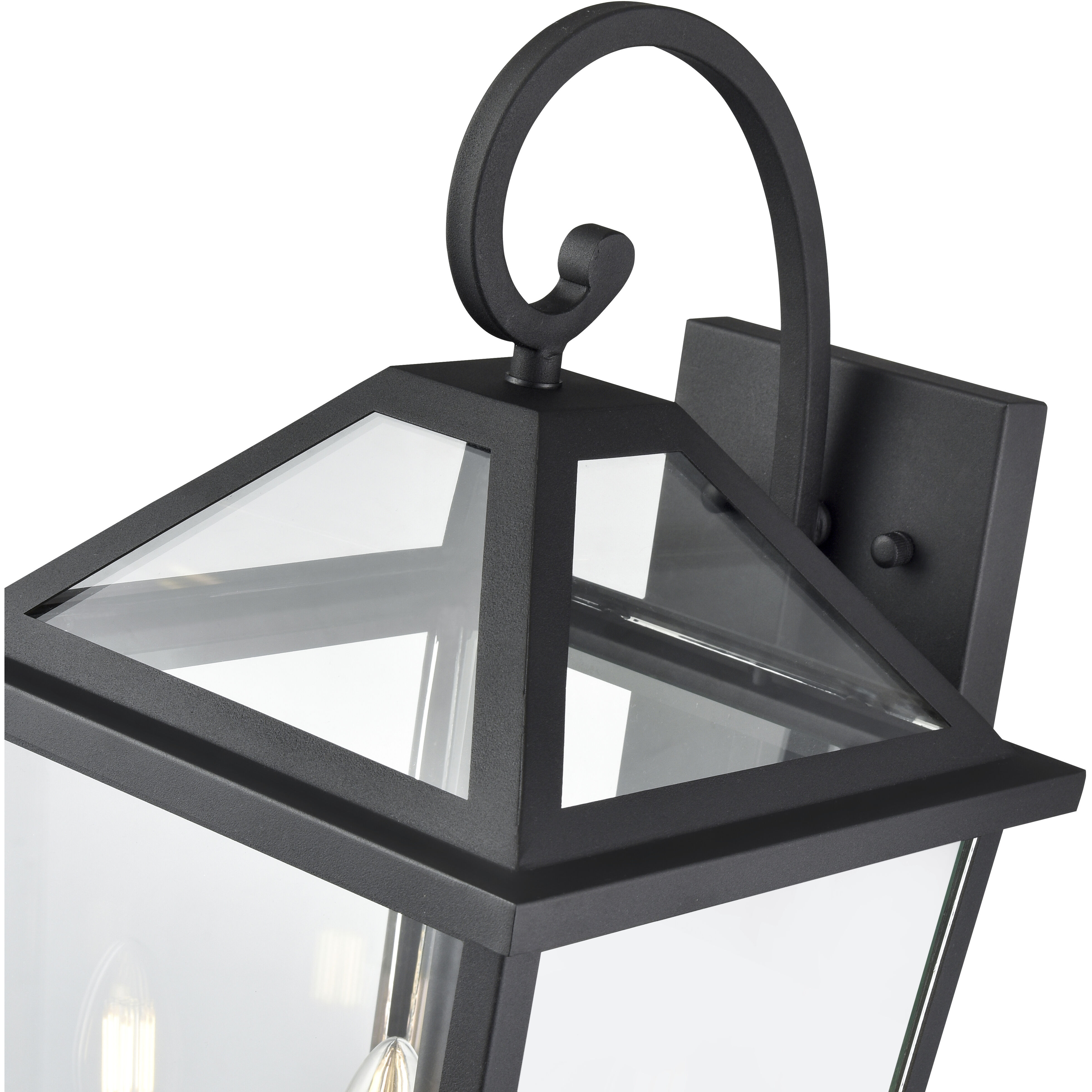 Eston 2 Light 21.38 inch Textured Black Outdoor Wall Sconce